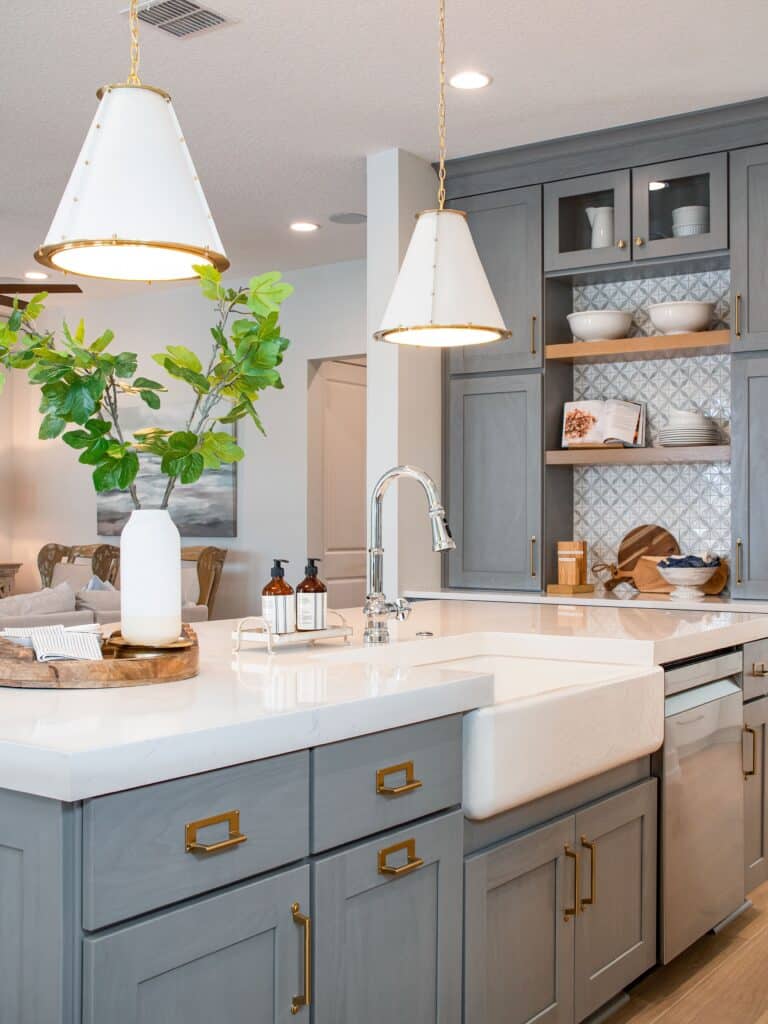 Kitchen side view photography, elegant and classy 